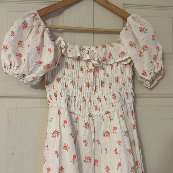 NWT R.Vivimos Summer Floral Print Puff Sleeves Vintage Ruffles Midi Dress size M - Picture 8 of 12